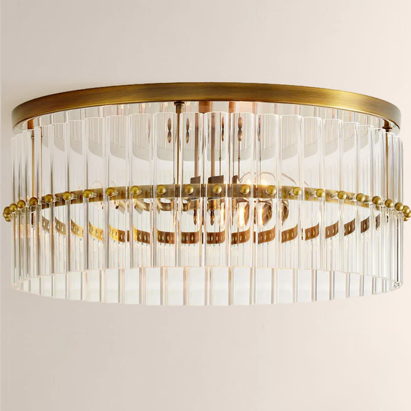 Macy Crystal Round Flush Mount