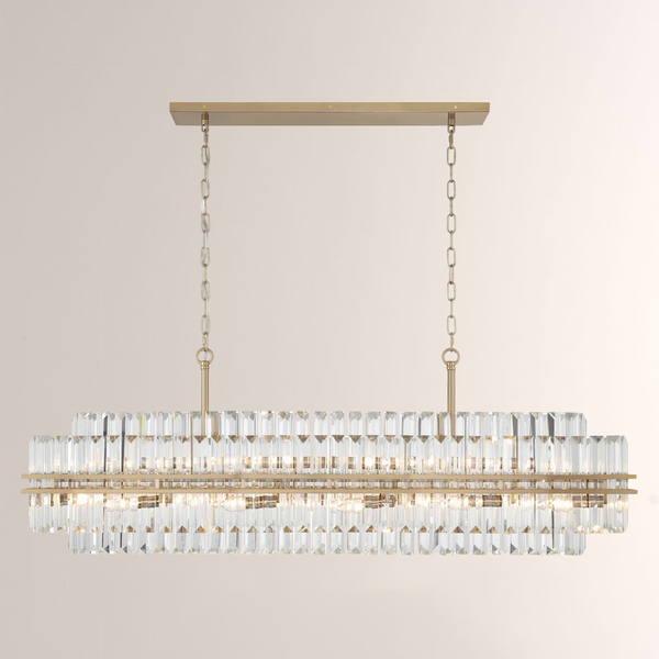 Hayes Rectangular Crystal 16 Light Chandelier