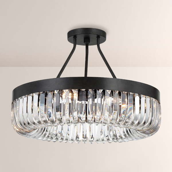 Alister 8 Light  Round Semi Flushmount 23"