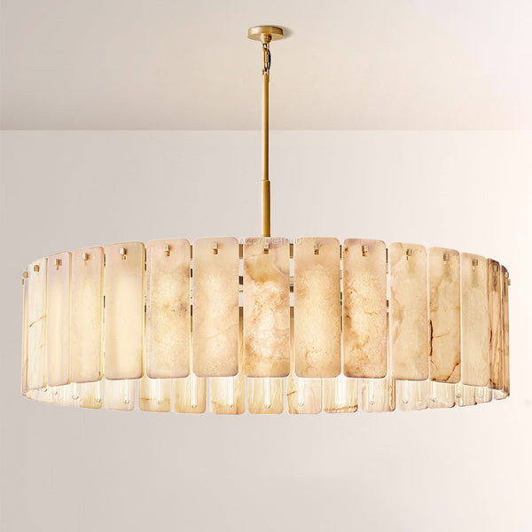 Camelot Alabaster Round Chandelier 60"D