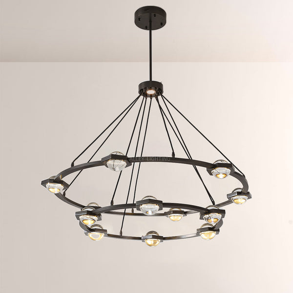 Besty Two-Tier Round Chandelier 60"