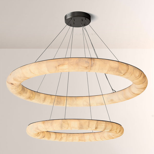 Rivager Lisse Two-Tiered Round Chandelier 61"