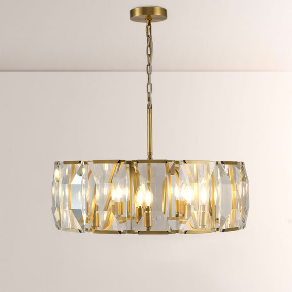 Aubrey Crystal Round Chandelier 31"
