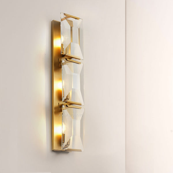 Aubrey  Crystal Triple Wall Sconce