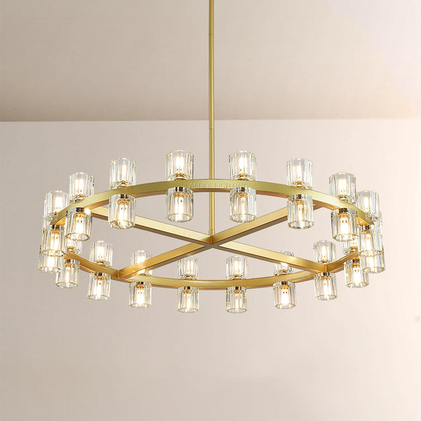 Aurora Wine-Glass Round Chandelier 36"