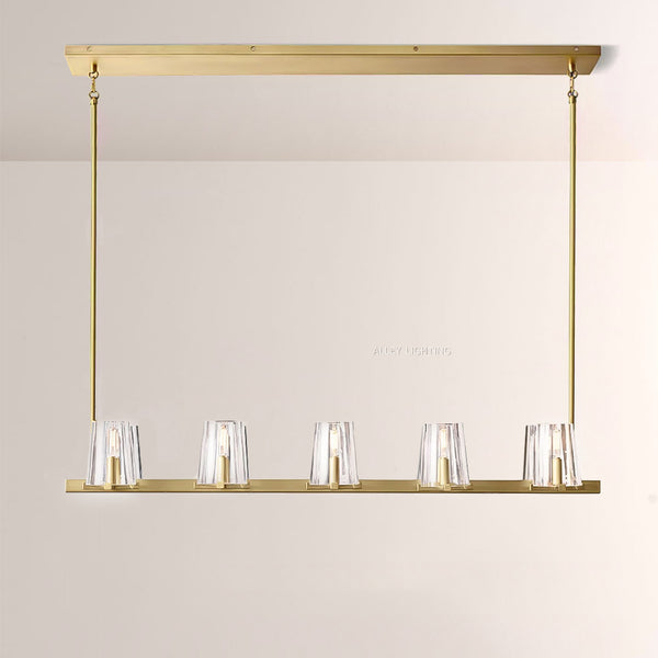 Twinkle Glass Linear Chandelier 49"