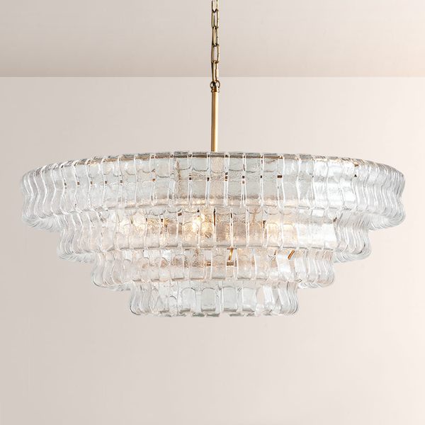 Lime 4-Tier Glass Round Chandelier