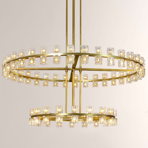 Aurora Wine-Glass Round 2-Tier Chandelier 60"