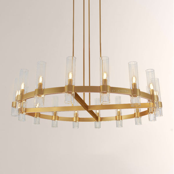 Lavelle Round Glass Chandelier 48"