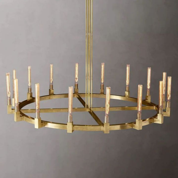 Mortal Glass Round Chandelier 72"