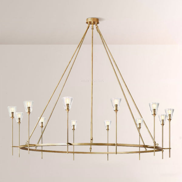 Torche Round Chandelier 70"