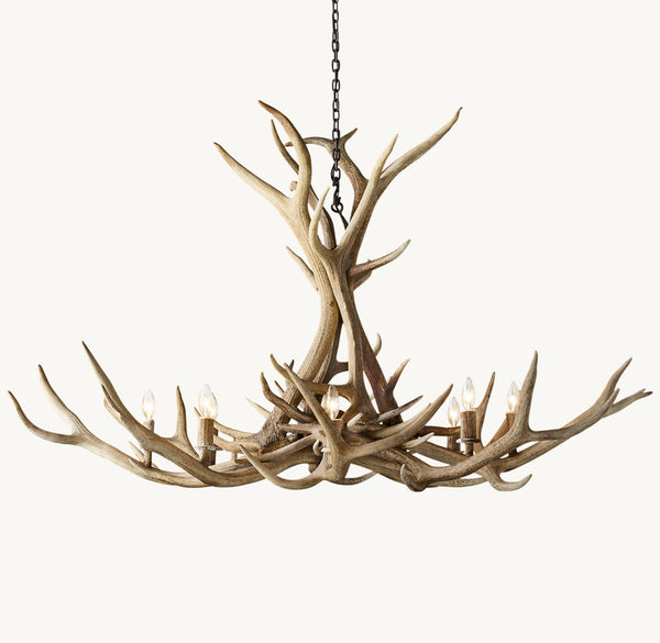 Natural Antler Chandelier 66"